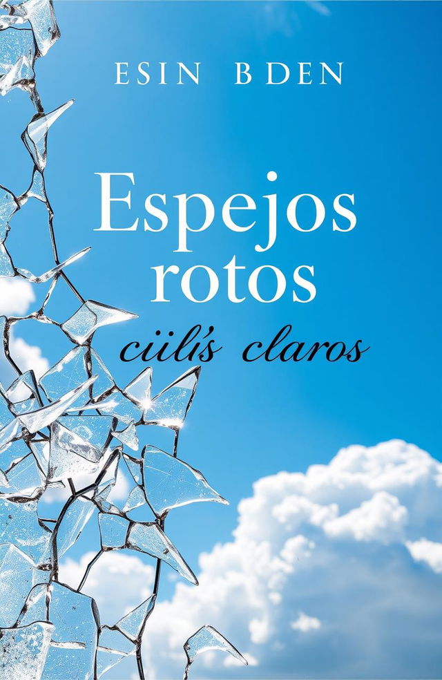 A book cover featuring the title 'Espejos rotos cielos claros'