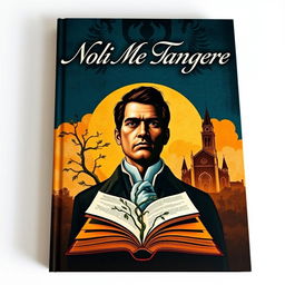 An artistic cover for 'Noli Me Tangere,' capturing the essence of the novel's themes of social justice and reform in colonial Philippines