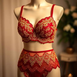 A stunning display of Indian bridal lingerie, featuring intricate embroidery and luxurious fabrics