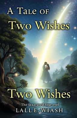 A realistic book cover for a fantasy novel titled 'A Tale of Two Wishes'