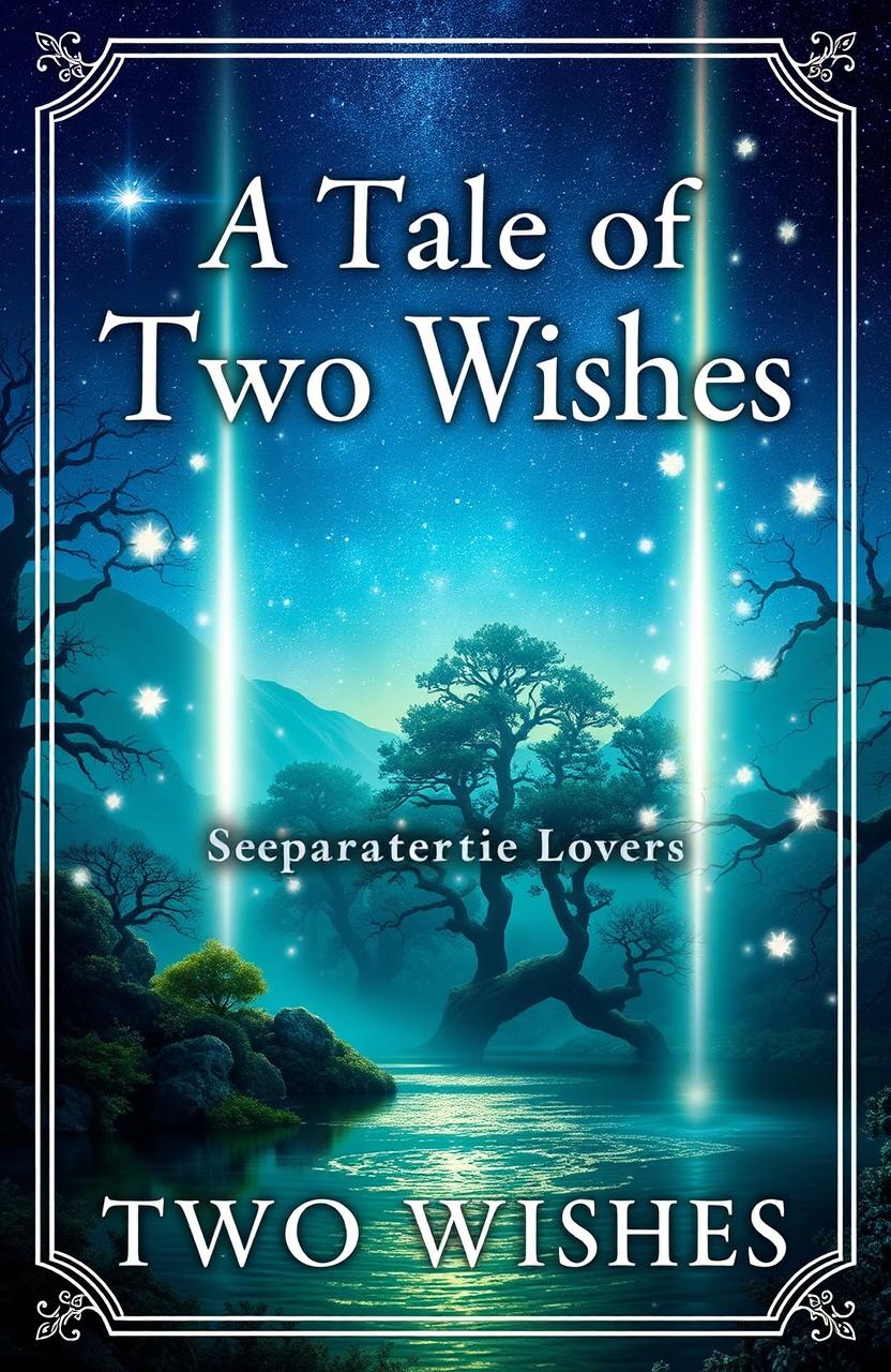 A realistic book cover for a fantasy novel titled 'A Tale of Two Wishes'