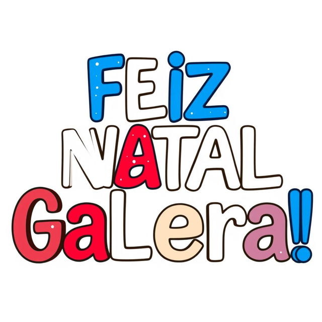 A vibrant and festive design showcasing the Brazilian Portuguese phrase "FELIZ NATAL GALERA TRICOLOR!!!"