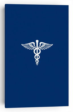 A minimalist book cover designed for medical students, featuring a clean and elegant design