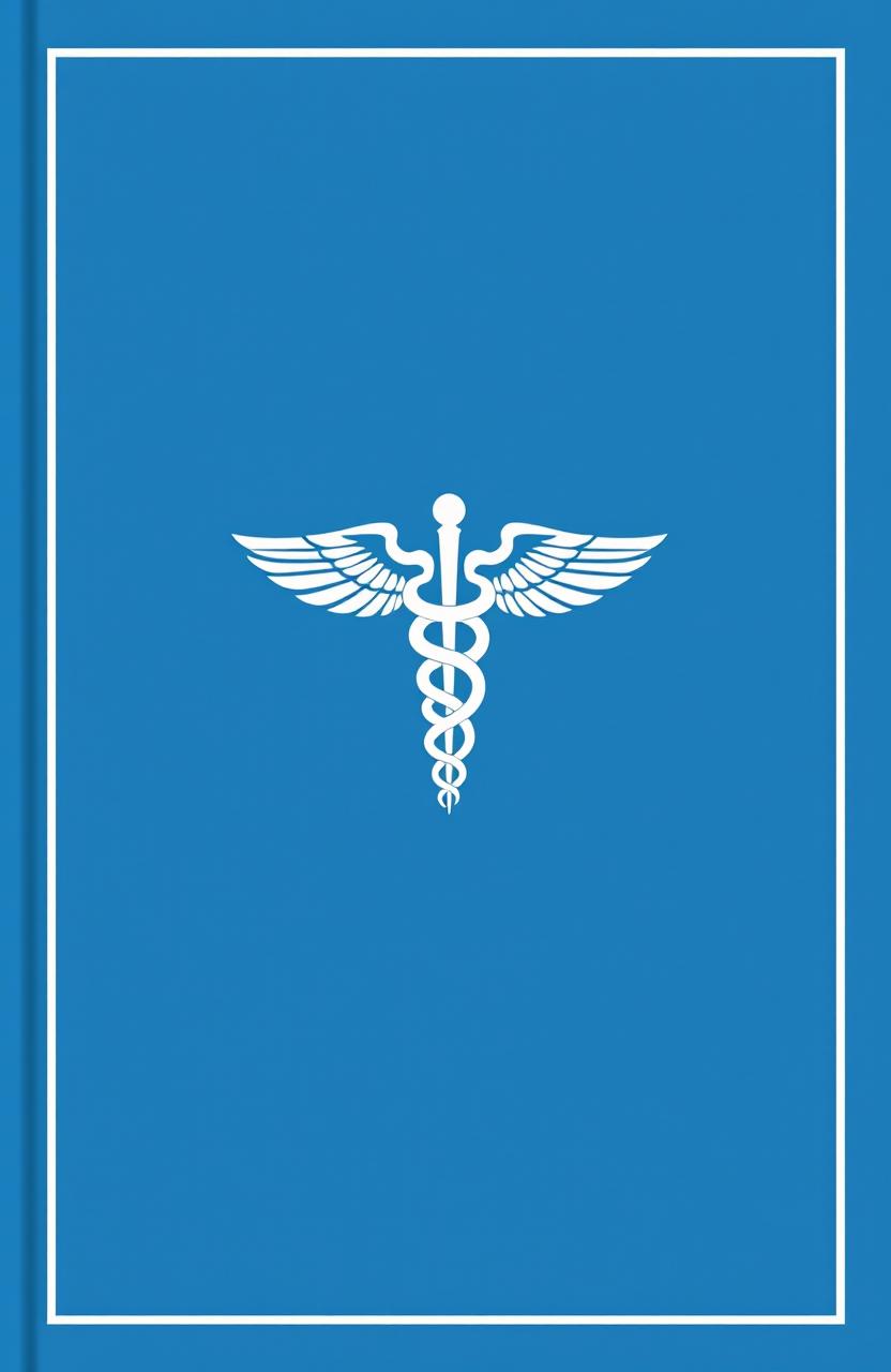 A minimalist book cover designed for medical students, featuring a clean and elegant design