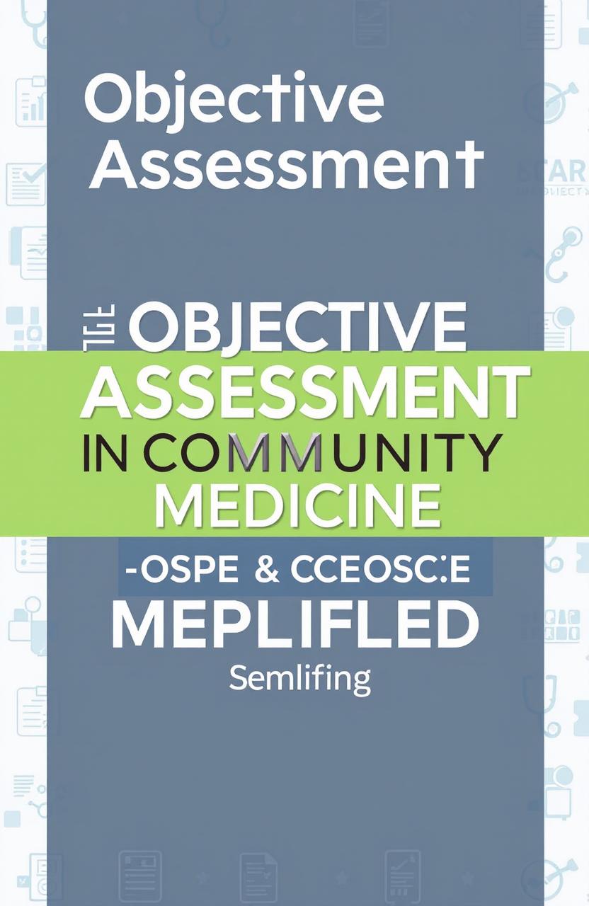 A comprehensive guide titled 'Objective Assessment in Community Medicine: OSPE & OSCE Simplified'