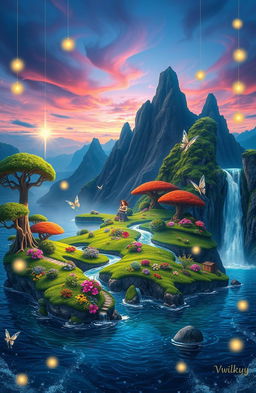 A stunning fantasy scene representing the novel 'A Tale of Two Wishes' by Willkyy