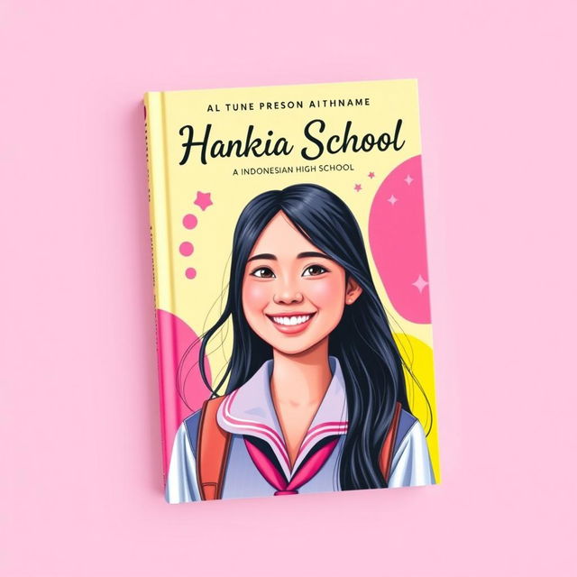 A vibrant book cover design featuring dominant pink and yellow colors