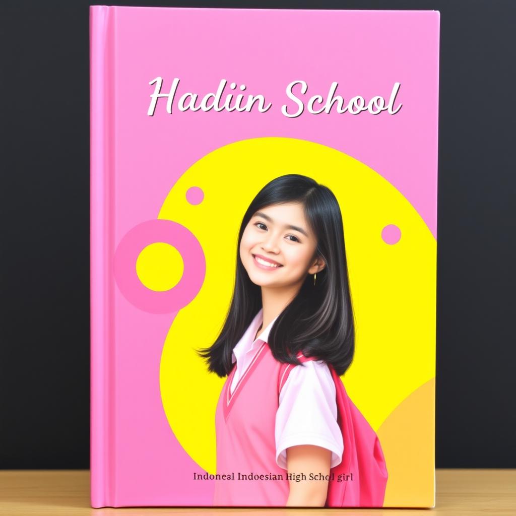 A vibrant book cover design featuring dominant pink and yellow colors