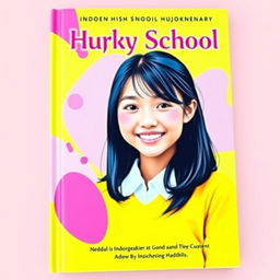 A vibrant book cover design featuring dominant pink and yellow colors