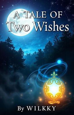 A captivating cover design for a fantasy novel titled 'A Tale of Two Wishes' by author Willkyy