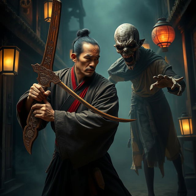 A dramatic confrontation between a great Vietnamese mage and a Chinese zombie