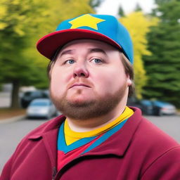 Realistically portrayed Eric Cartman from South Park as a real-life person.