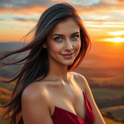 A stunningly attractive short Estonian woman with captivating features, her height enhances her unique charm