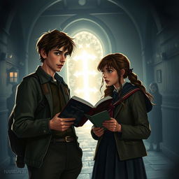 An enchanting scene depicting Eustace Scrubb and Jill Pole from 'NARNIA 4: The Silver Chair (2024)'