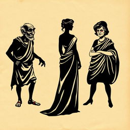 A vintage Greek-Latin theater poster