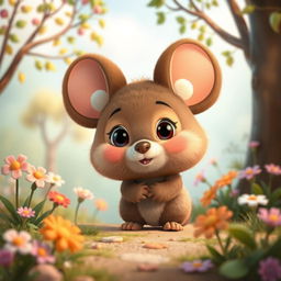 A cute and charming depiction of Cheburashka, the iconic character from the animated series