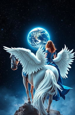 A captivating image depicting the back of a woman wearing a stunning blue armor-like dress, exuding elegance and strength