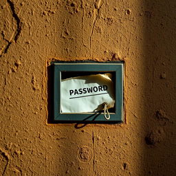A creatively designed photo featuring a close-up view of a wall where the texture and details draw attention