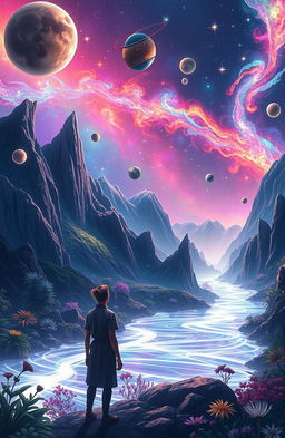 A surreal and dreamlike landscape depicting a world that seems vivid and real to one person, yet fleeting and ethereal to another