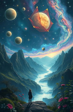A surreal and dreamlike landscape depicting a world that seems vivid and real to one person, yet fleeting and ethereal to another