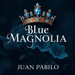 A 2D cover design for 'Blue Magnolia' by Juan Pablo, presented in a portrait format with a 4x3 aspect ratio