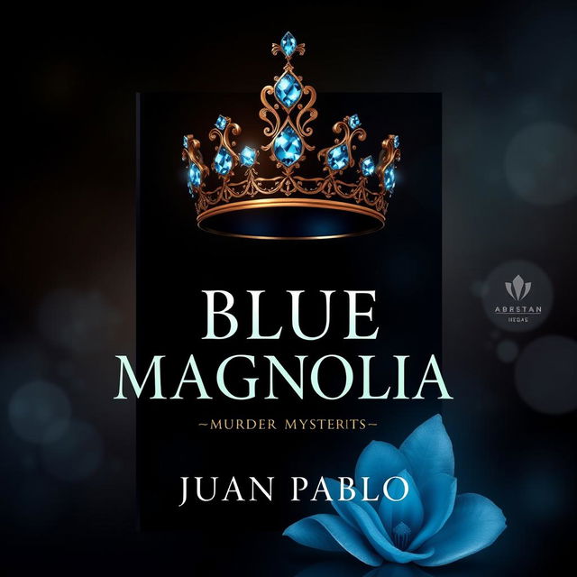 A 2D book cover design for 'BLUE MAGNOLIA' by JUAN PABLO, in a portrait format with a 4x3 aspect ratio