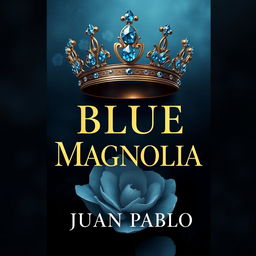 A 2D book cover design for 'BLUE MAGNOLIA' by JUAN PABLO, in a portrait format with a 4x3 aspect ratio
