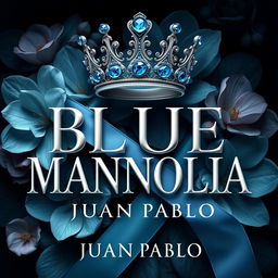 A surrealist 3D cover design for 'BLUE MAGNOLIA' by JUAN PABLO, formatted in portrait A4 size