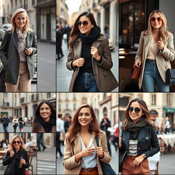 Ten real photos featuring women aged 30-35 in various Italian cities