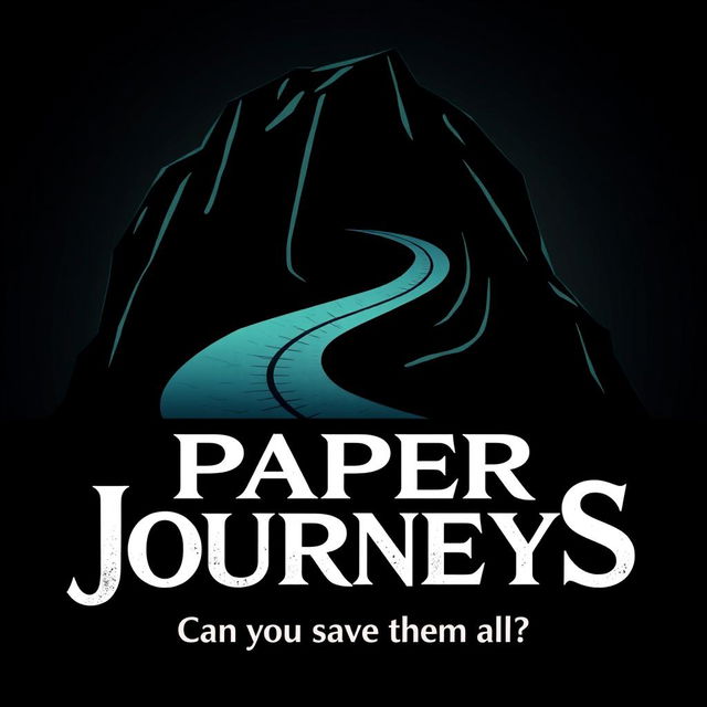 A logo design for a thriller printed paper game titled "Paper Journeys"