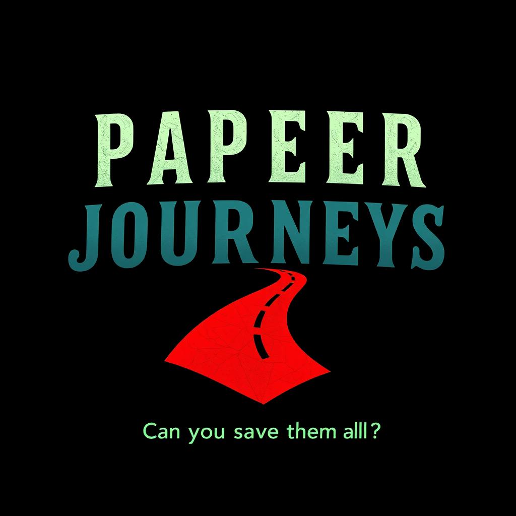 A logo design for a thriller printed paper game titled "Paper Journeys"