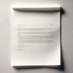 A crisp, white piece of paper, illuminated under a soft light, containing neatly-arranged typed information.