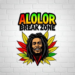 A logo design featuring ALOLOR BREAK ZONE prominently at the top, designed in an eye-catching style