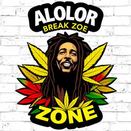 A logo design featuring ALOLOR BREAK ZONE prominently at the top, designed in an eye-catching style