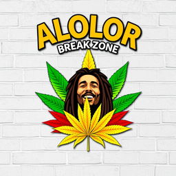 A logo design featuring ALOLOR BREAK ZONE prominently at the top, designed in an eye-catching style