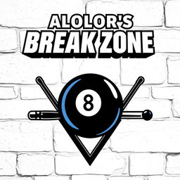 A logo design for ALOLOR's BREAK ZONE, featured prominently at the top in the iconic Avengers font, rendered in a striking 3D effect
