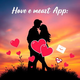 A visually appealing image for a dating app that conveys a sense of connection and romance