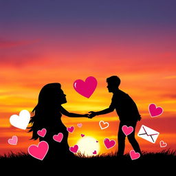 A visually appealing image for a dating app that conveys a sense of connection and romance