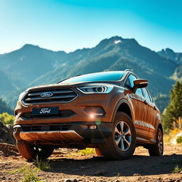 A rugged Ford S-Max parked in a stunning off-road landscape, showcasing its versatility and power