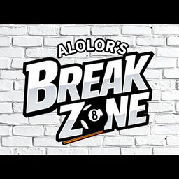A logo design for ALOLOR's BREAK ZONE, prominently displayed in the bold and dynamic style of Marvel's font
