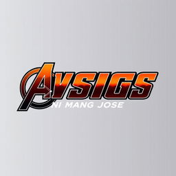 A sleek and modern logo design for 'SISIG NI MANG JOSE', styled in a font reminiscent of the Avengers movie logo