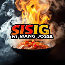 A logo design for 'SISIG NI MANG JOSE' incorporating font inspired by the Avengers logo, featuring bold and impactful typography