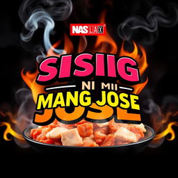 A logo design for 'SISIG NI MANG JOSE' incorporating font inspired by the Avengers logo, featuring bold and impactful typography
