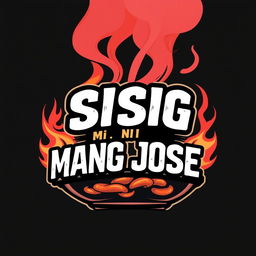A logo design for 'SISIG NI MANG JOSE' utilizing font inspired by the Avengers logo, with bold and impactful lettering