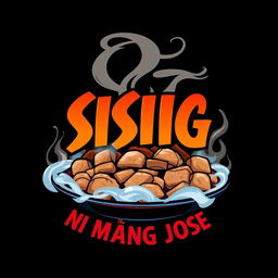 A logo design for 'SISIG NI MANG JOSE' utilizing font inspired by the Avengers logo, with bold and impactful lettering