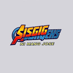 A logo design for 'SISIG NI MANG JOSE' featuring typography inspired by the Avengers logo
