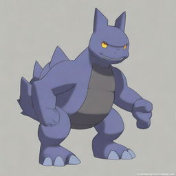 Generate an image of a creature that is a combination of Onix and Rhyperior, combining the robustness and rocky protrusions of Rhyperior with the length, serpentine form, and rock-like skin of Onix