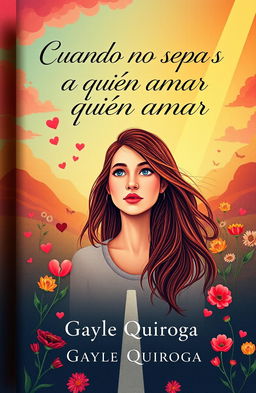 Cover design for a book titled 'Cuando no sepas a quién amar'