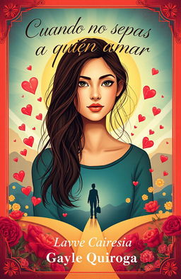 Cover design for a book titled 'Cuando no sepas a quién amar'
