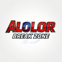 A striking logo design featuring the text "ALOLOR BREAK ZONE" styled in a bold and dynamic font reminiscent of the Avengers movie branding